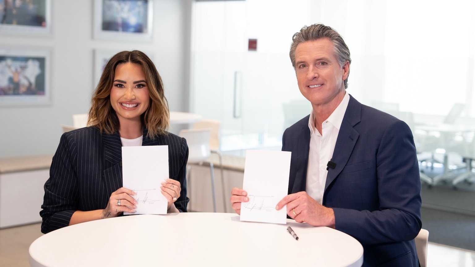 Actress Demi Lovato and California governor Gavin Newsom usher in new protections for underage online performers.