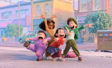 Mei and her friends enjoy music in Pixar's 'Turning Red.'