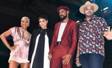 Tiffany Haddish, Rosario Dawson, LaKeith Stanfield, and Justin Simien speak onstage at the 2023 ESSENCE Festival Of Culture™ at Ernest N. Morial Convention Center on July 01, 2023 in New Orleans, Louisiana.