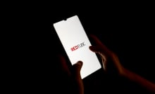 Redtube logo displayed on a smartphone screen