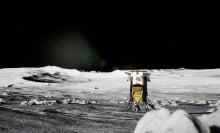 Intuitive Machines' Nova-C lander touching down on the moon