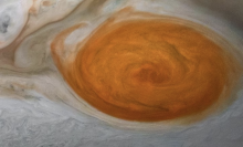 Jupiter's Great Red Spot as imaged by NASA's Juno spacecraft in 2019.