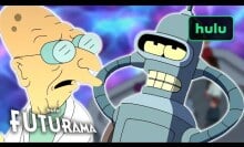 Professor Farnsworth and Bender from "Futurama."