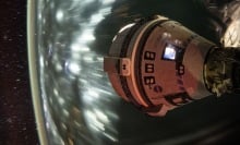 Boeing Starliner whizzing over Earth while docked at the International Space Station