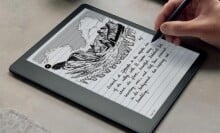 A person takes notes on the Kindle Scribe