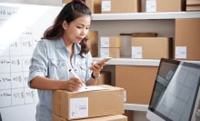 Women packing boxes