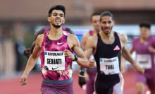 Algerian runner Djamel Sedjati at the Diamond League