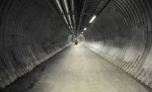 A view into the Svalbard Global Seed Vault, which stores seeds from around the world.