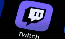 Twitch logo on a phone.