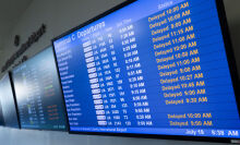 Flight delays on a Delta flight chart due to Crowdstrike outage