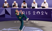 B-Girl Raygun of Team Australia competes during the B-Girls Round Robin