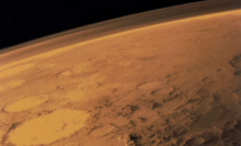 NASA's Viking 1 orbiter captured this view of Mars and its atmosphere in June 1976,