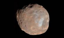 The Martian moon, Phobos.