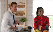 Jason Segel and Jessica Williams in "Shrinking."