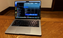 A MacBook Pro with M3 chip on a table