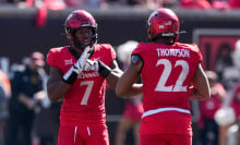 Jared Bartlett #7 and Jonathan Thompson #22 of the Cincinnati Bearcats