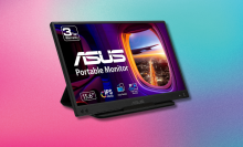 ASUS ZenScreen against a colorful background 