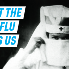 archival photo of a nurse during the 1918 flu pandemic