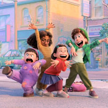 Mei and her friends enjoy music in Pixar's 'Turning Red.'