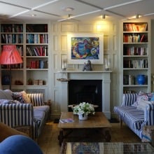 a decorated living room