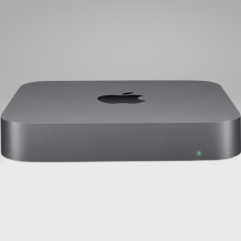 mac mini in gray with gradient background