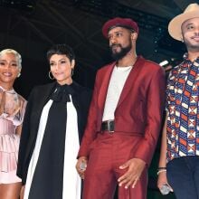 Tiffany Haddish, Rosario Dawson, LaKeith Stanfield, and Justin Simien speak onstage at the 2023 ESSENCE Festival Of Culture™ at Ernest N. Morial Convention Center on July 01, 2023 in New Orleans, Louisiana.