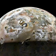 A new view of Io captured by NASA's Juno probe. 