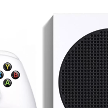 Xbox Series S next to Xbox controller