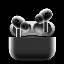 AirPods Pro on a black background