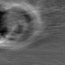 A "vortex-like structure" inside the sun's atmosphere caused by a coronal mass ejection interacting with the stellar environment.