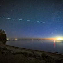 a fireball streaking across the sky