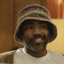 Donald Glover in a knit hat