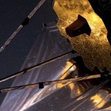 Depicting Webb telescope in space