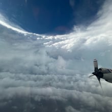 A NOAA hurricane hunter craft flew through the eye of Hurricane Beryl on July 2, 2024.