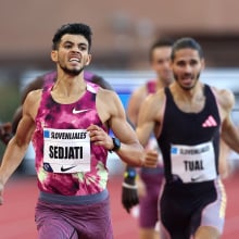 Algerian runner Djamel Sedjati at the Diamond League