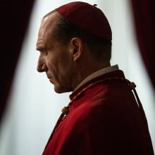 Ralph Fiennes portrays Cardinal Thomas Lawrence in Edward Berger's new thriller, "Conclave."