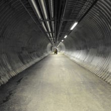 A view into the Svalbard Global Seed Vault, which stores seeds from around the world.