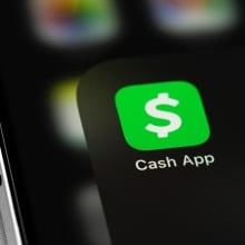 CashApp icon app on the screen of a smartphone