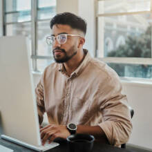 Person working on a computer