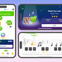 The Duolingo music learning platform.