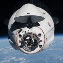 The SpaceX Crew Dragon Endeavour approaching the International Space Station.