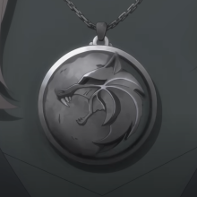 The Witcher necklace as seen in the animated series.