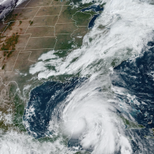 Hurricane Helene as seen on NOAA satellite imagery on Sept. 25, 2024.