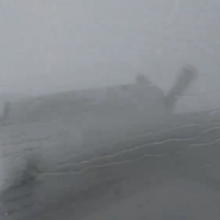 A view from NOAA's WP-3D Orion aircraft as it flew through Hurricane Milton on Oct. 8, 2024. 