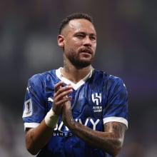 Neymar looks on after the AFC Champions League Elite match