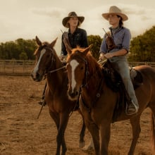 Anna Torv as Emily Lawson and Philippa Northeast as Susie Lawson in "Territory."