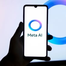 Meta AI logo on smartphone