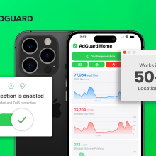 AdGuard VPN app on a phone