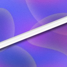 Apple Pencil Pro on purple and pink abstract background