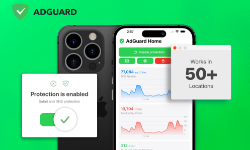 AdGuard VPN app on a phone